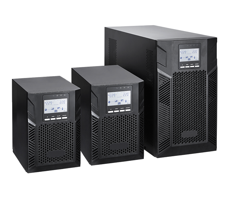 KSTAR HPM3300E-T Series UPS showcasing the tower design and capacity range